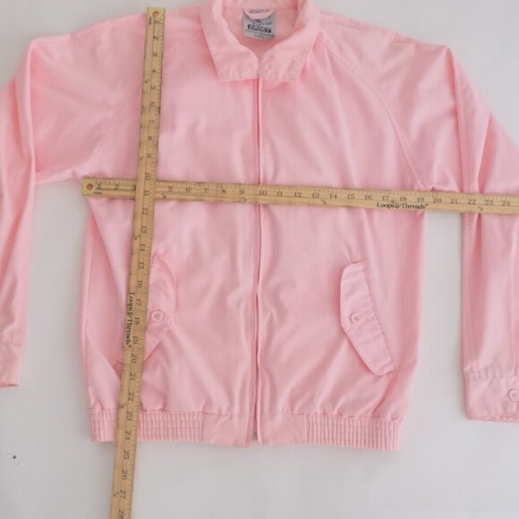 Vintage Serge Saint Yves Sport Pastel Pink Zip Up Lightweight Bomber Jacket S - Picture 4 of 13